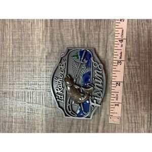 Race Pewter Belt Buckle - I'd Rather Be Fishing Latch Accessory